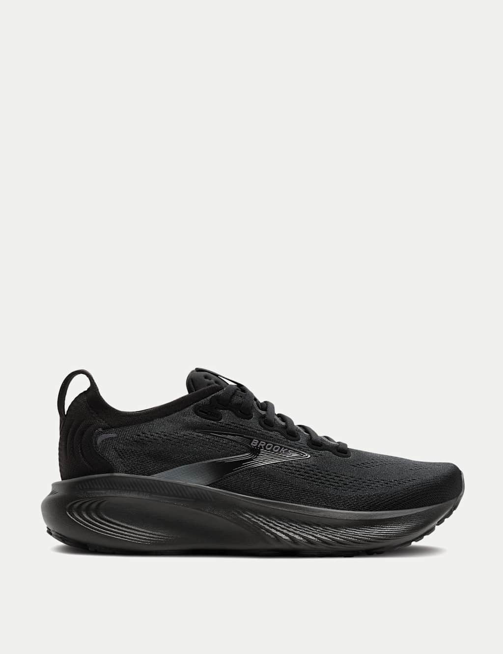 Brooks Women's Adrenaline GTS 25 Running Trainers - 7 - Black/Black - Available at M&S