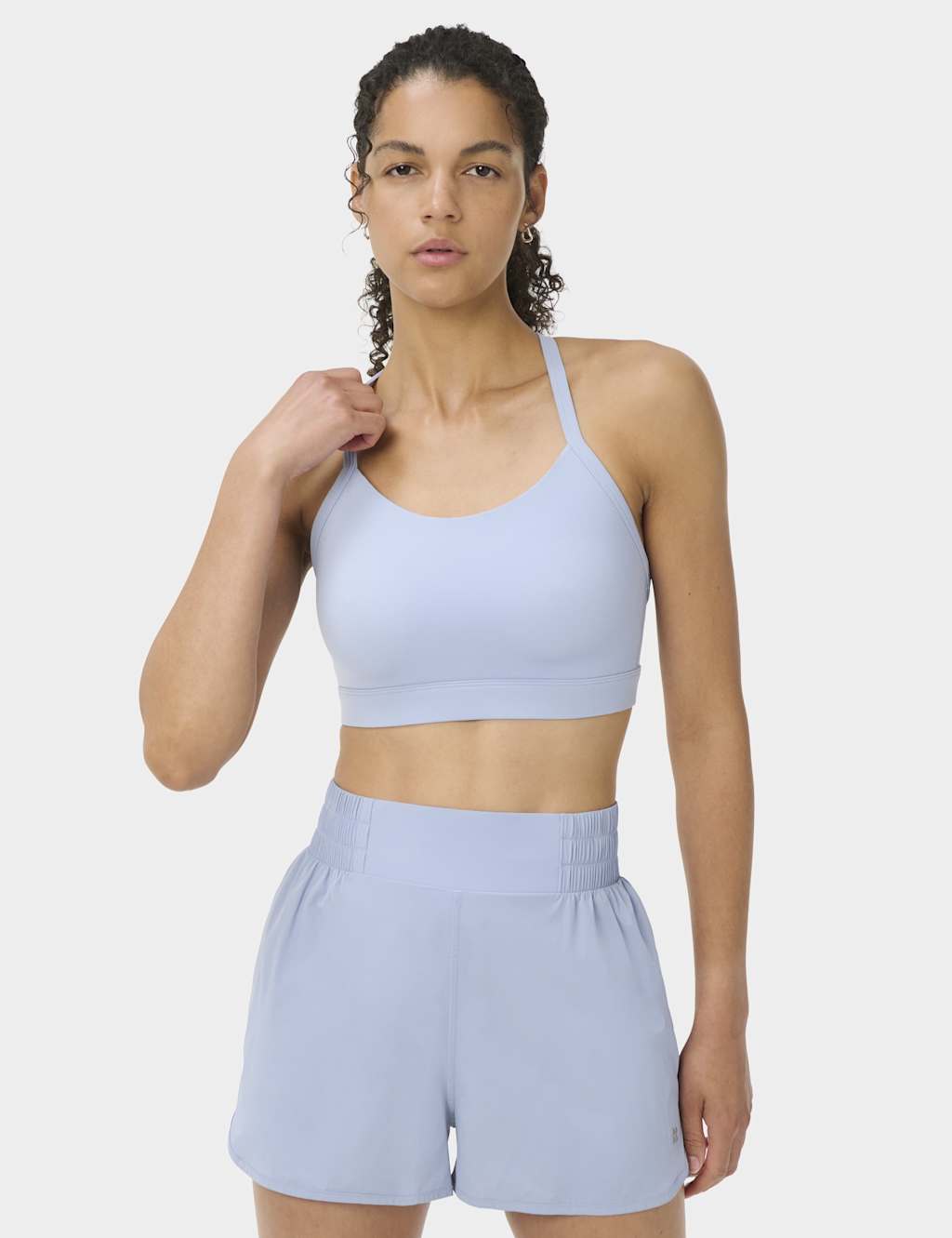 Sweaty Betty Empower Medium Support Sports Bra - Large - Light Blue