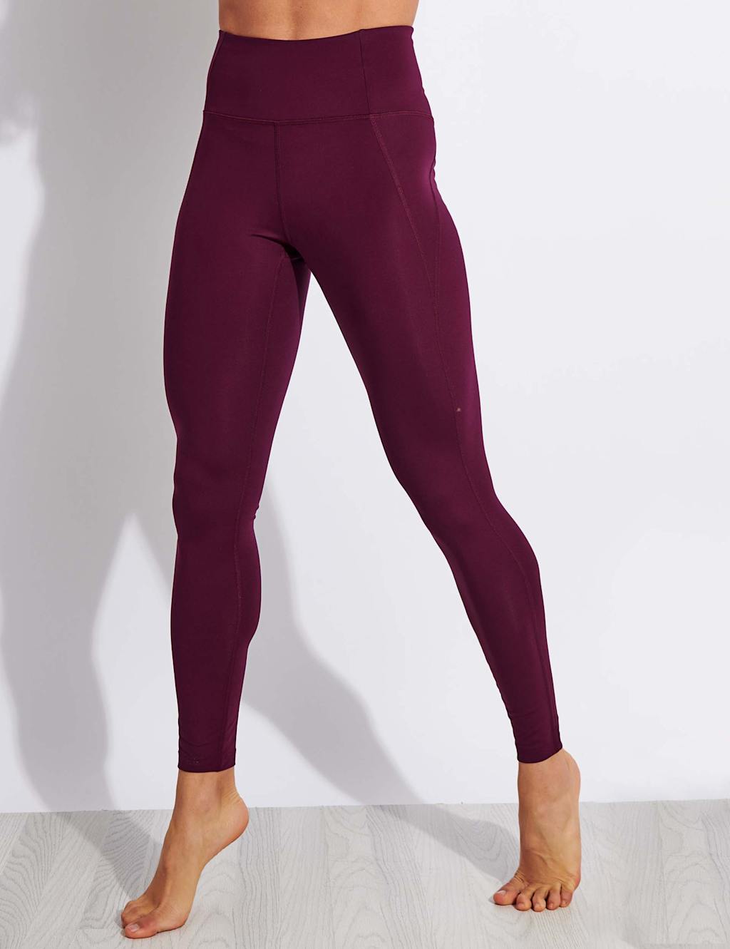 Womenfriend Collective Women's Compressive High Waisted Leggings - Extra Small - Burgundy