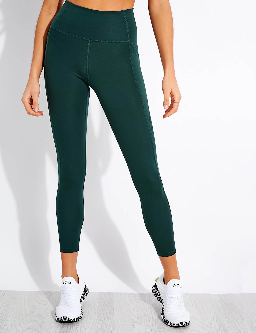 Womenfriend Collective Women's Compressive High Waisted Leggings - Small - Dark Green