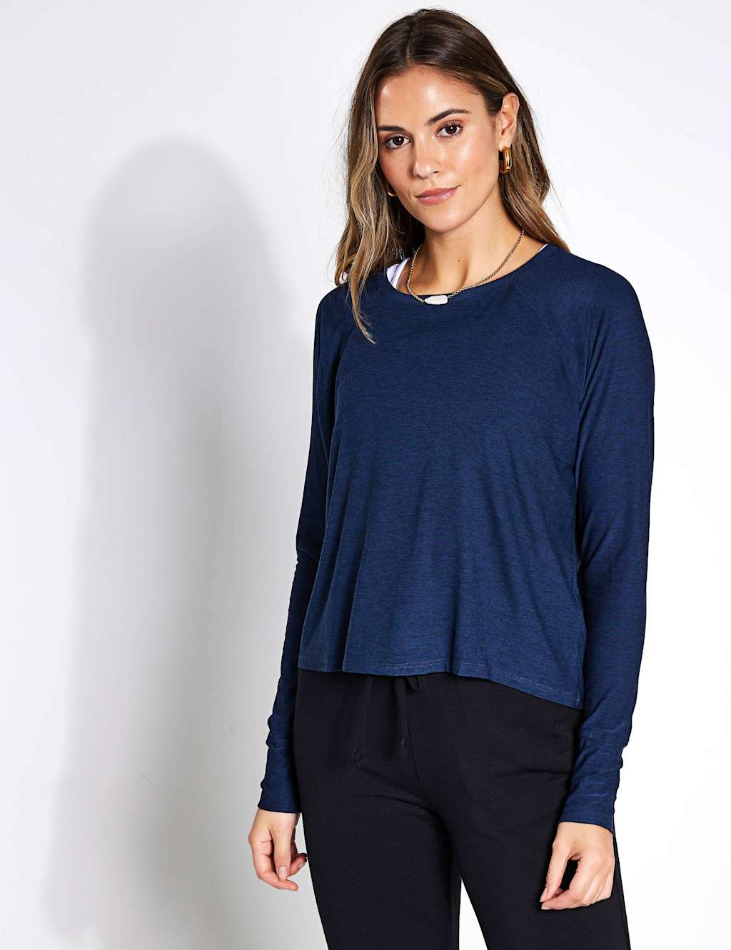 Beyond Yoga Women's Featherweight Daydreamer Sweatshirt - Extra Large - Navy