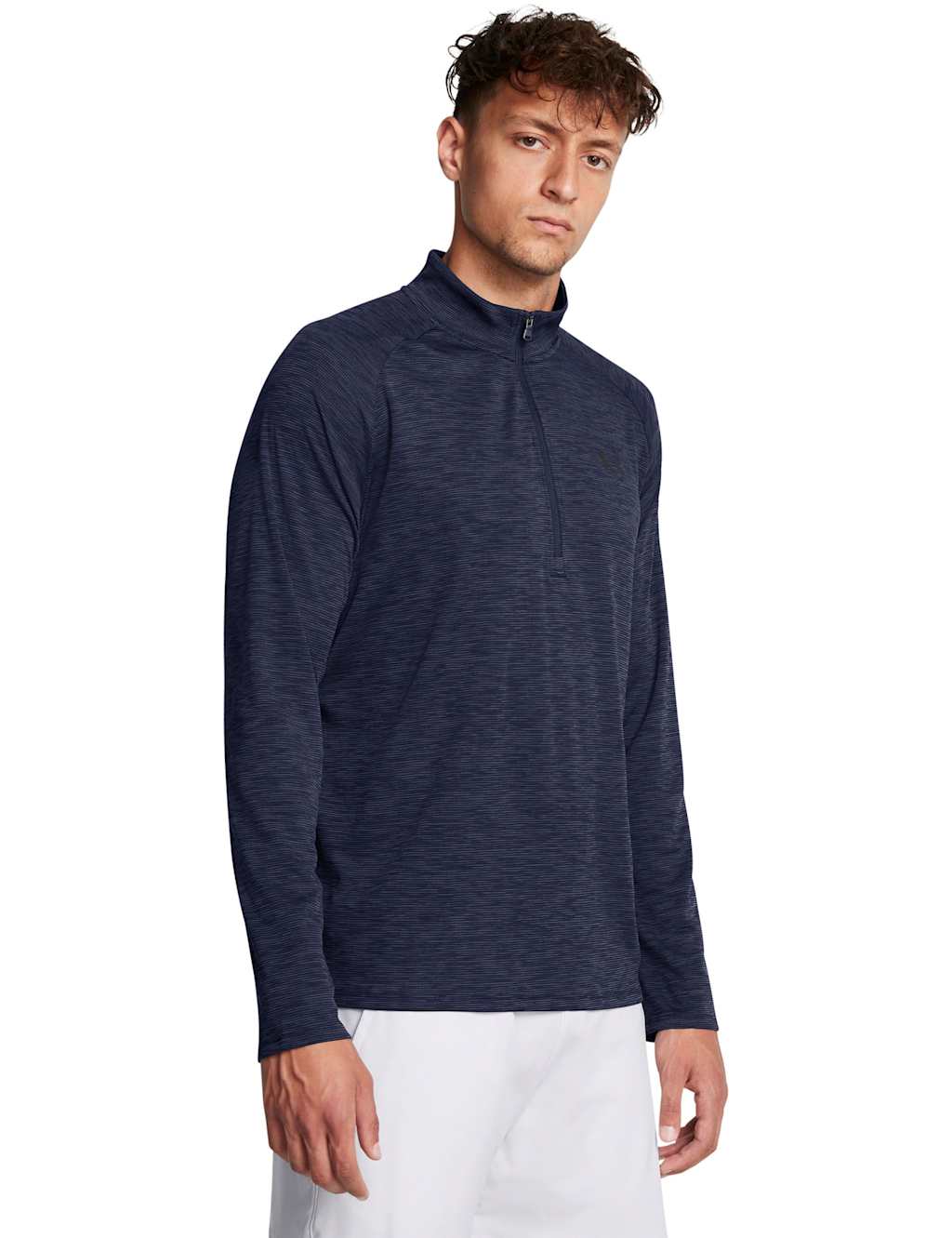 Under Armour Men's Qualifier Half Zip Long Sleeve Top - S - Navy