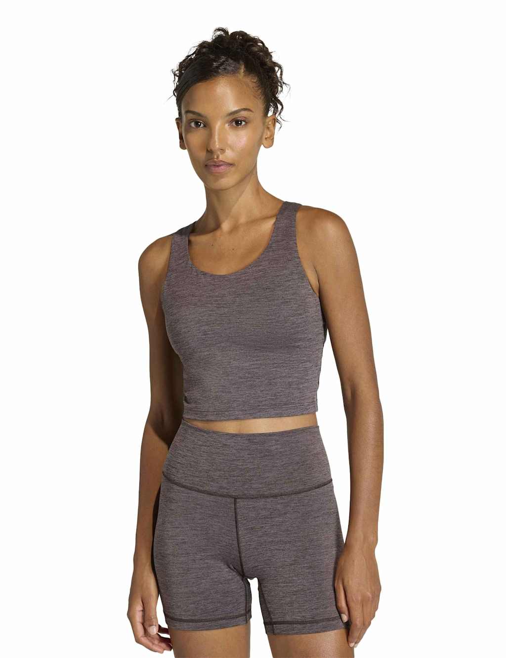 Adidas Women's All Me Medium Support Tank Sports Bra - Large - Brown