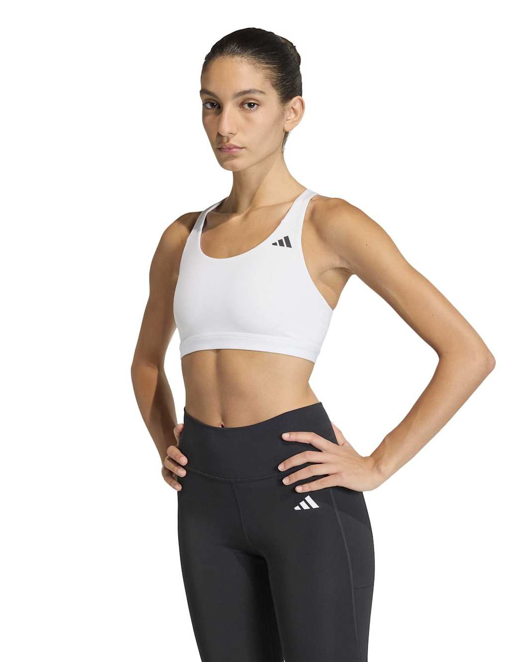 Adidas Women's Optime Essentials Medium Support Sports Bra - Small - White