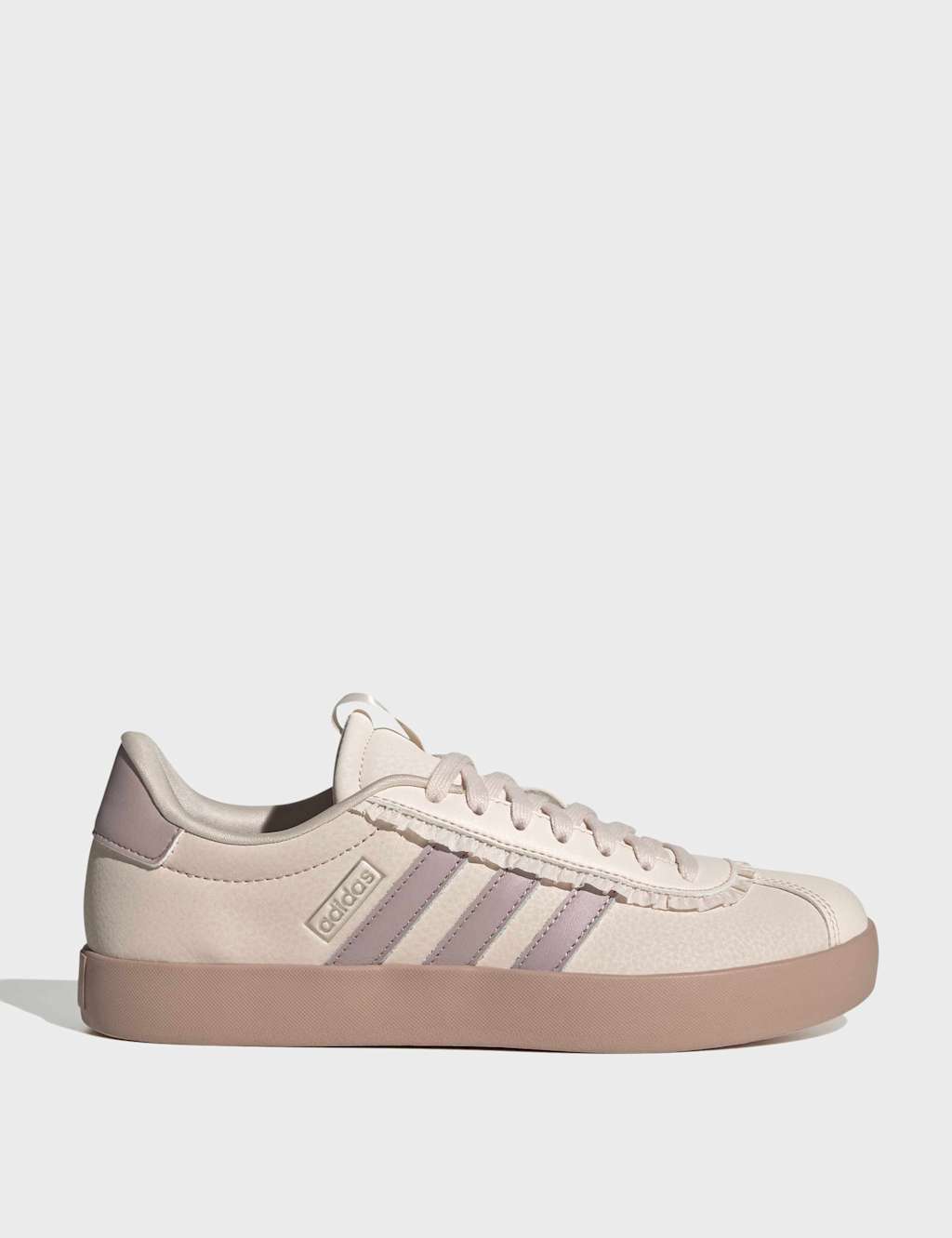 Adidas Women's VL Court 3.0 Suede Trainers - 8 - Lilac