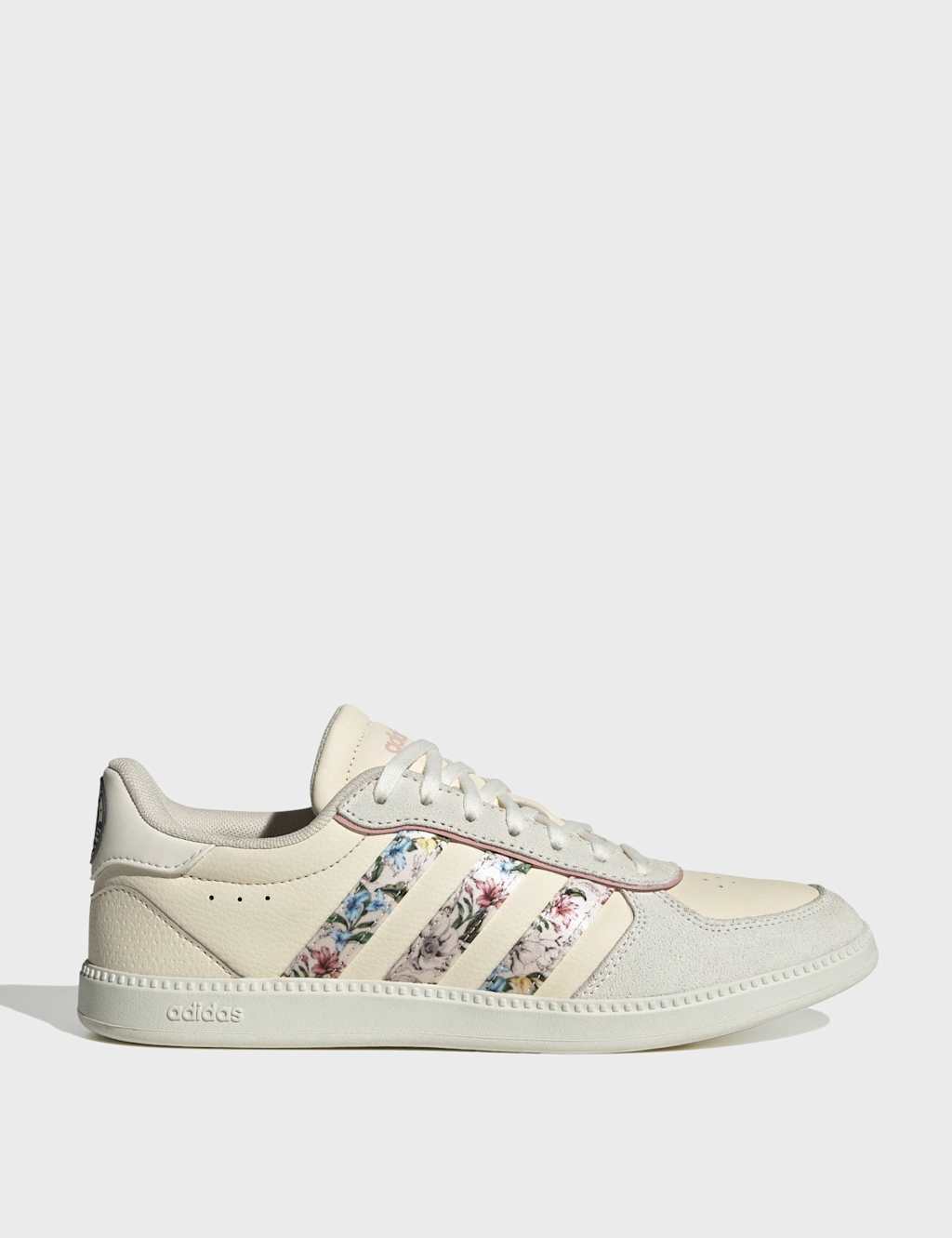 Adidas Women's Breaknet Sleek Leather Trainers - 5 - White Mix