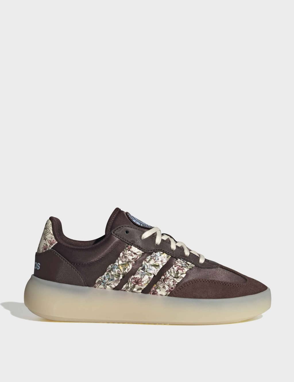 Adidas Women's Barreda Decode Suede Floral Trainers - 4 - Brown Mix