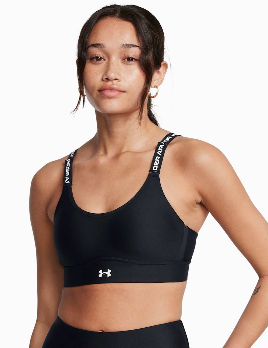Under Armour Women's Infinity Mid 2.0 Medium Support Sports Bra (A-DD) - Large/DD - Black