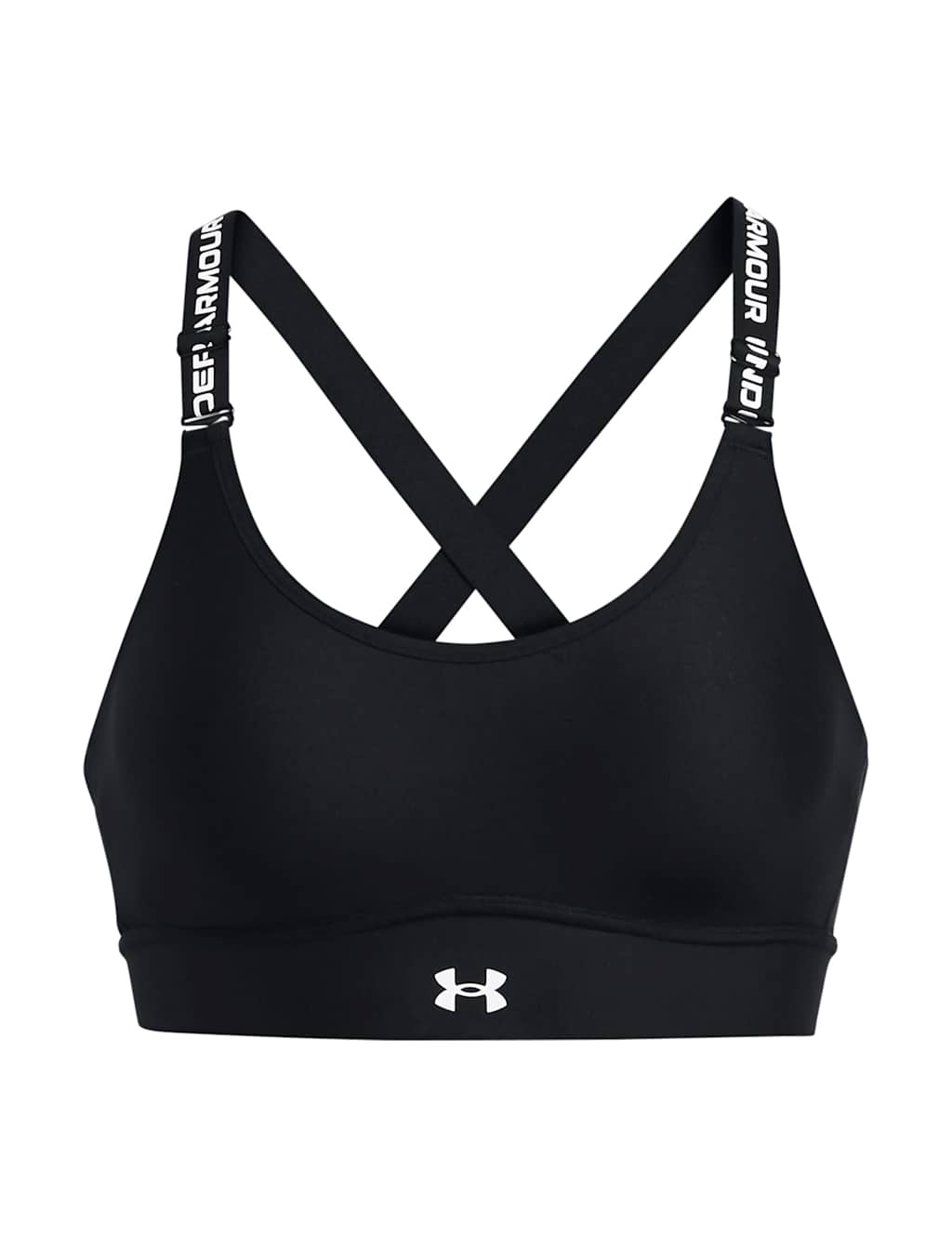 Under Armour Women's Infinity Mid 2.0 Medium Support Sports Bra (A-DD) - Medium/DD-D - Black