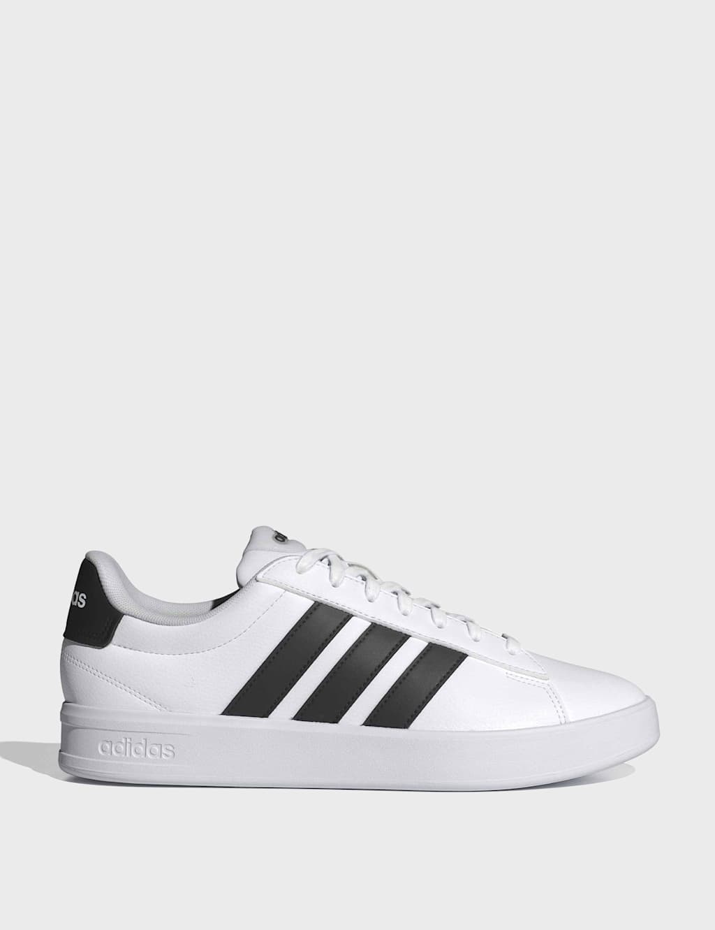 Adidas Men's Grand Court 3.0 Stripe Trainers - 8 - White/Black