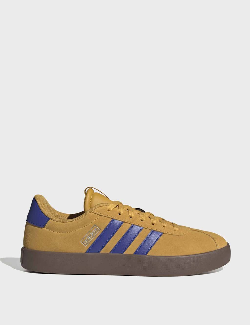Adidas Men's VL Court 3.0 Leather Stripe Cupsole Trainers - 9 - Camel