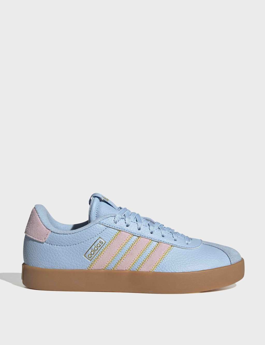 Adidas Women's VL Court 3.0 Stripe Cupsole Trainers - 5 - Pink Mix