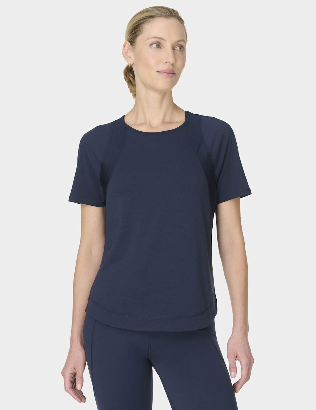 Sweaty Betty Breathe Easy Round Neck T-Shirt - Medium - Navy