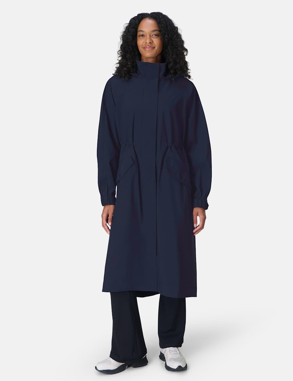 Sweaty Betty Women's Motion Waterproof Hooded Longline Parka - Large - Navy