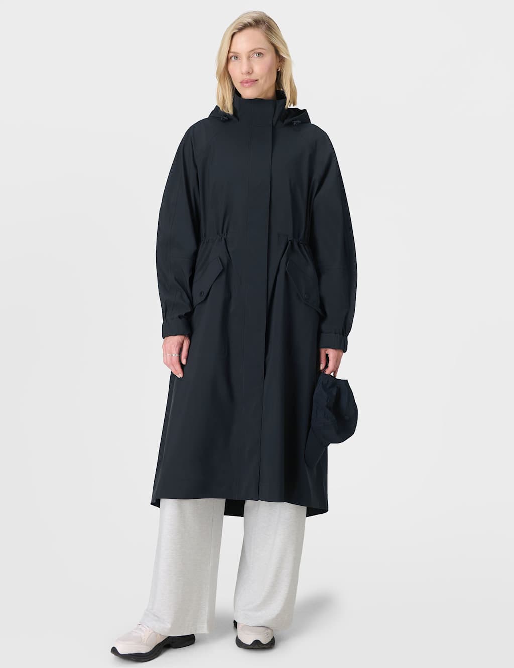 Sweaty Betty Women's Motion Waterproof Hooded Longline Parka - Large - Black