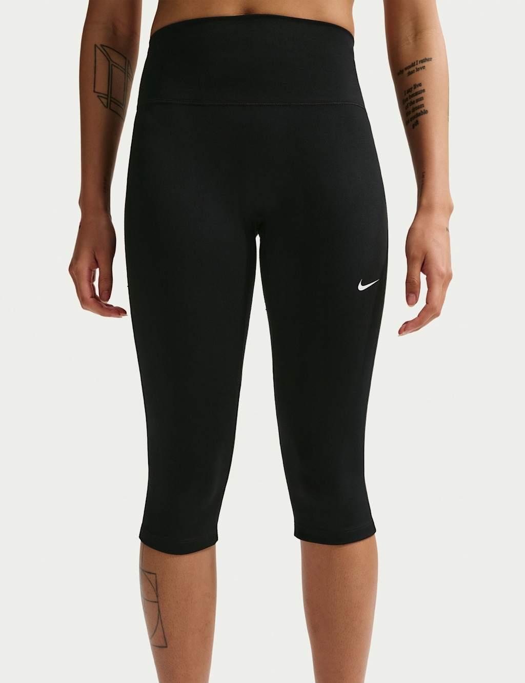 Nike Women's One High-Waisted Capri Leggings - Medium - Black Mix - Available at M&S