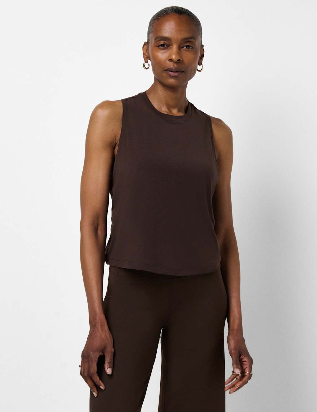 Sweaty Betty Women's Soft Flow Studio Twist Back Yoga Vest Top - Small - Dark Brown