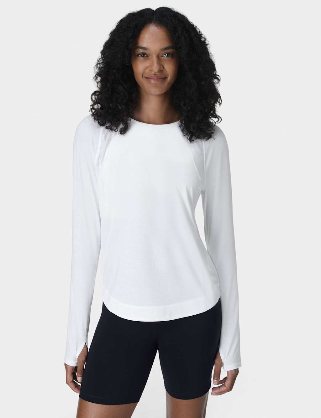 Sweaty Betty Breathe Easy Crew Neck Running Top - Small - White