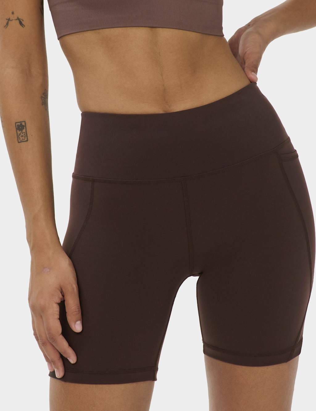 Sweaty Betty Women's Power 6' Biker Shorts - Small - Brown Mix
