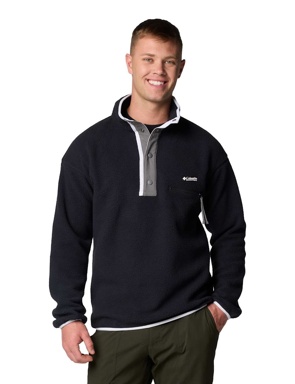 Columbia Men's Helvetia II Funnel Neck Sweatshirt - L - Black