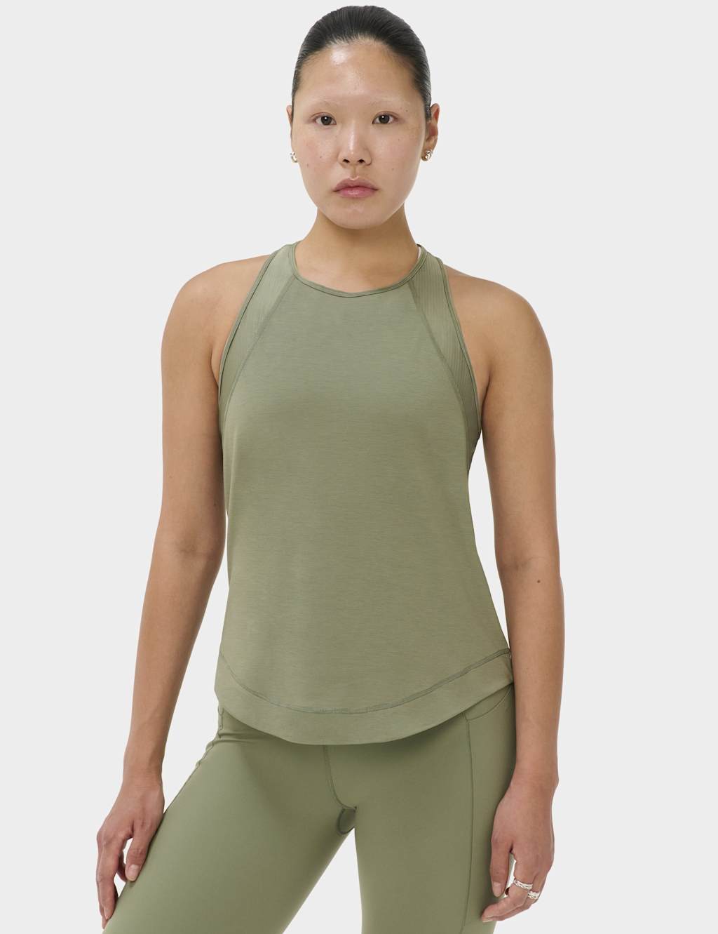 Sweaty Betty Women's Breathe Easy Mesh Running Vest Top - Medium - Dark Khaki