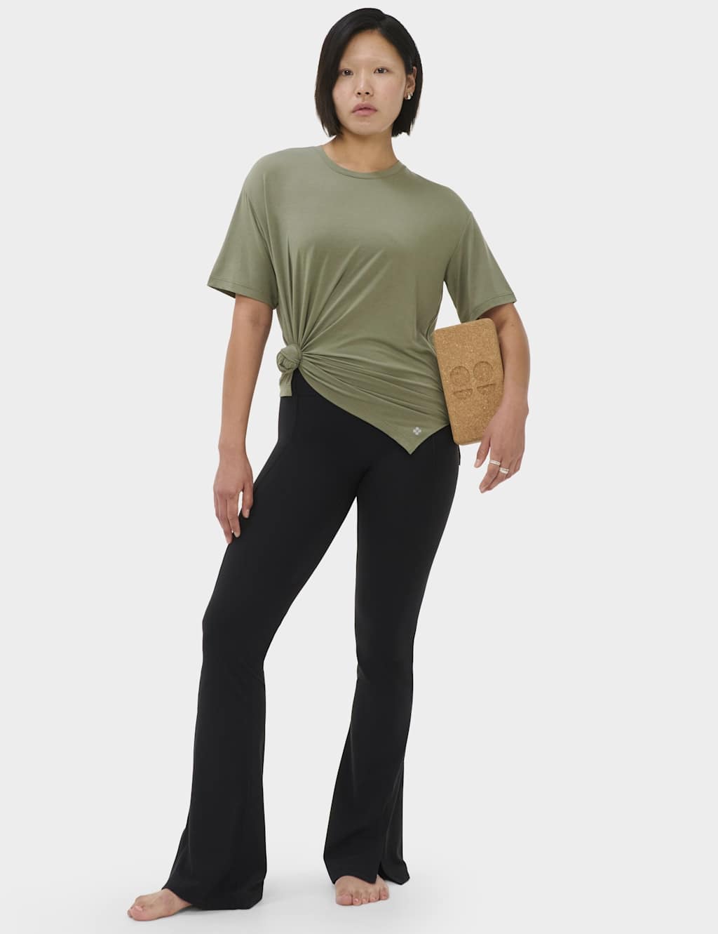Sweaty Betty Women's Soft Flow Studio Relaxed T-Shirt - Large - Dark Khaki