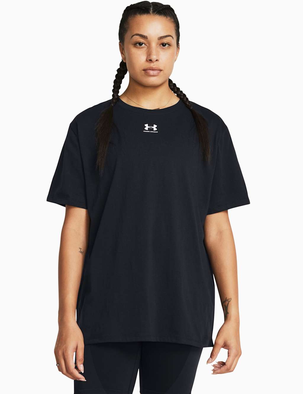 Under Armour Women's Campus Cotton Rich Oversized T-Shirt - Small - Black
