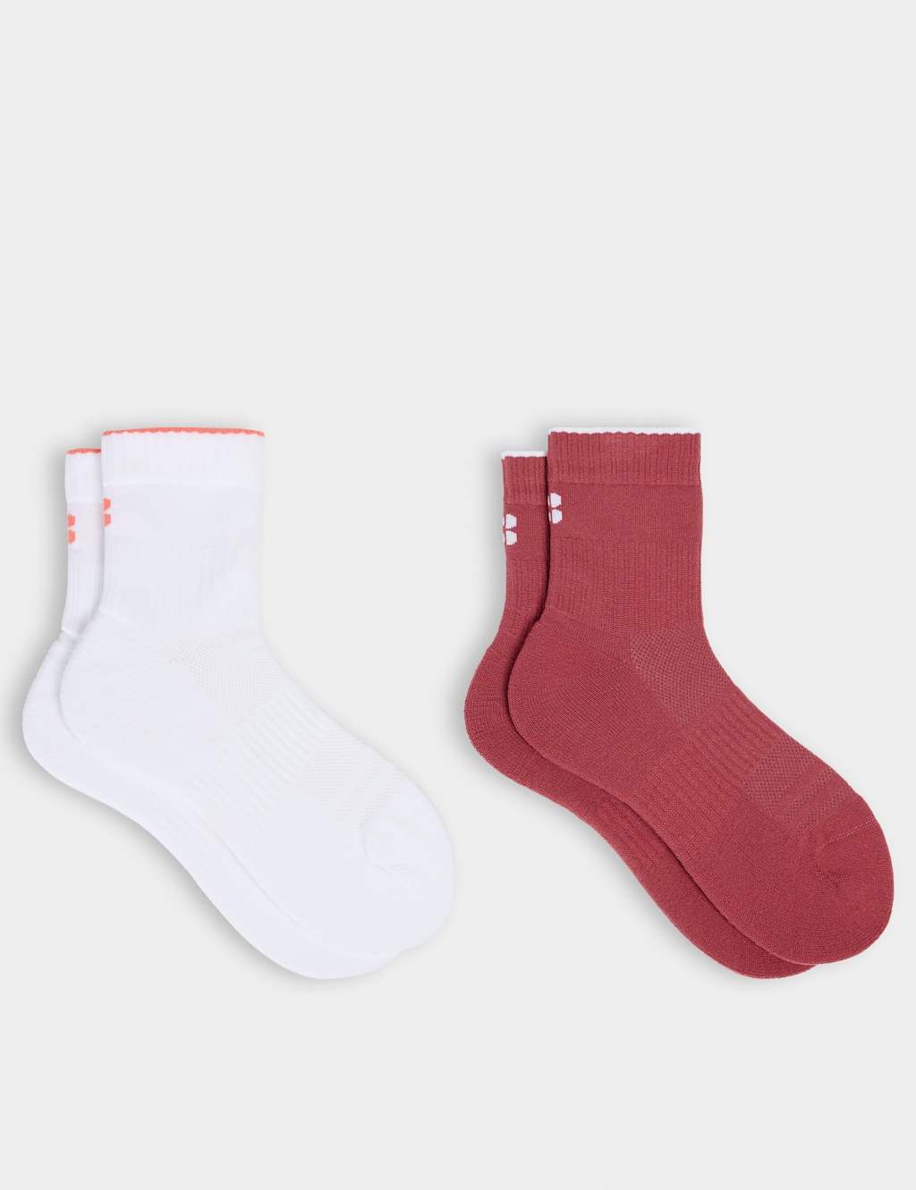 Sweaty Betty Women's 2 Pack Crew Running Trainer Socks - Small-Medium - Purple Mix