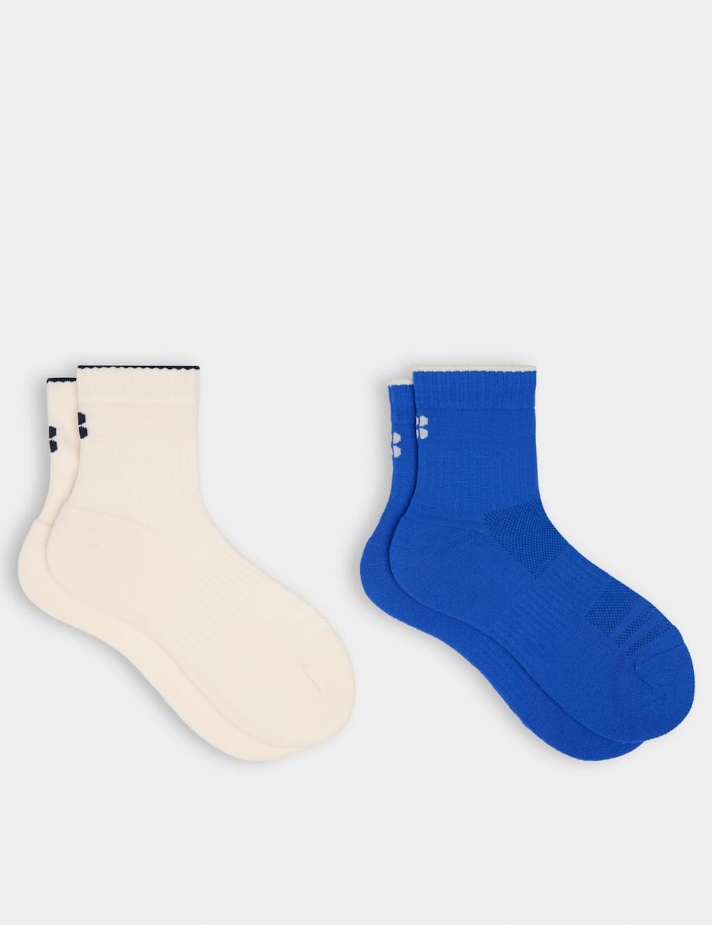 Sweaty Betty Women's 2 Pack Crew Running Trainer Socks - Medium-Large - Navy Mix