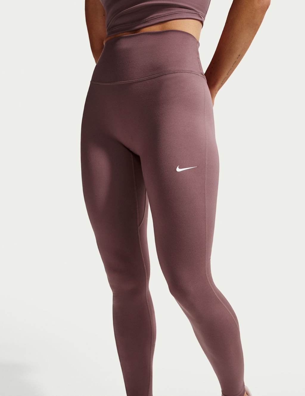 Nike Women's One Seamless Front Leggings - Medium - Dark Brown - Available at M&S