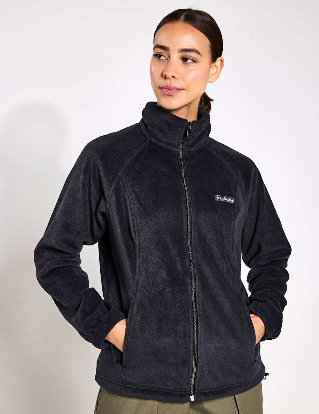 Columbia Women's Benton Springs Zip Up Fleece Jacket - Large - Black