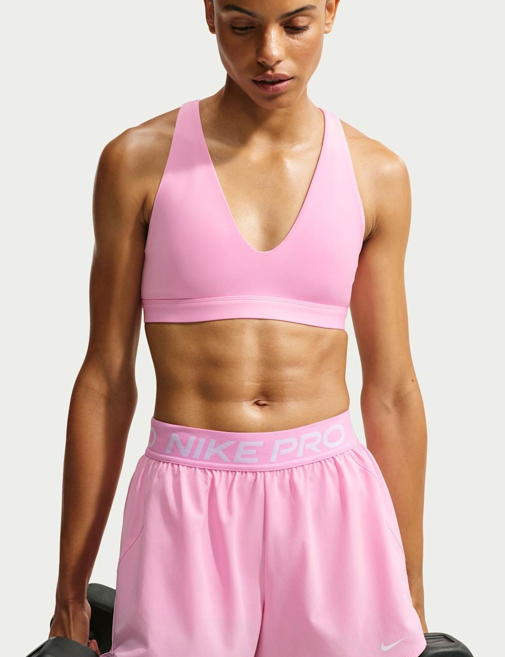 Nike Women's Indy Strappy Light Support Sports Bra - Small - Light Pink - Available at M&S