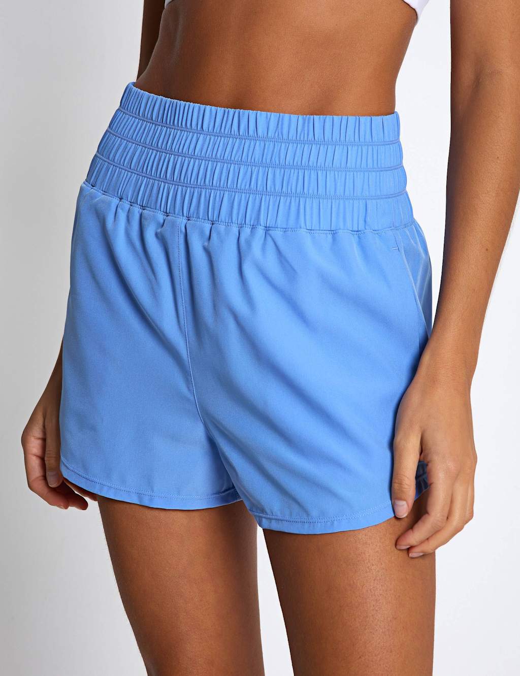 Lilybod Women's Bronte Woven High Waisted Running Shorts - Extra Small - Light Blue