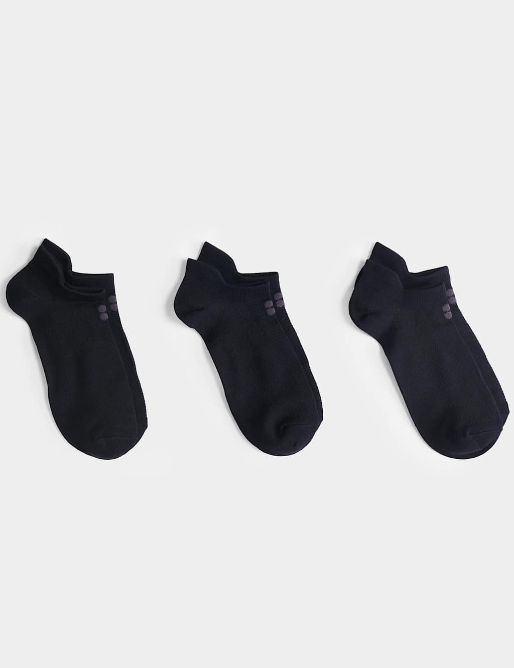 Sweaty Betty Women's 3pk Lightweight Trainer Socks - XS-S - Black