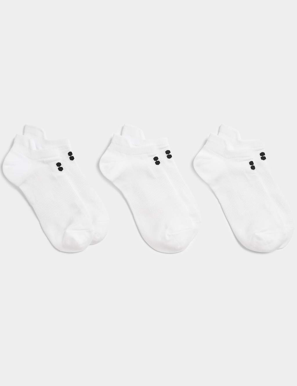 Sweaty Betty Women's 3pk Lightweight Trainer Socks - XS-S - White