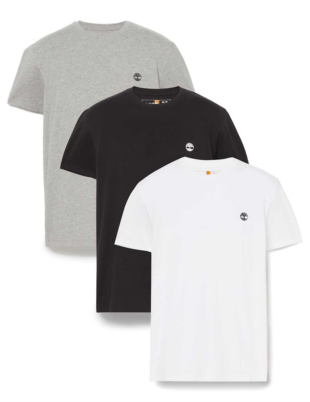 Timberland Men's 3 Pack Slim Fit Pure Cotton T-Shirt - L - Multi