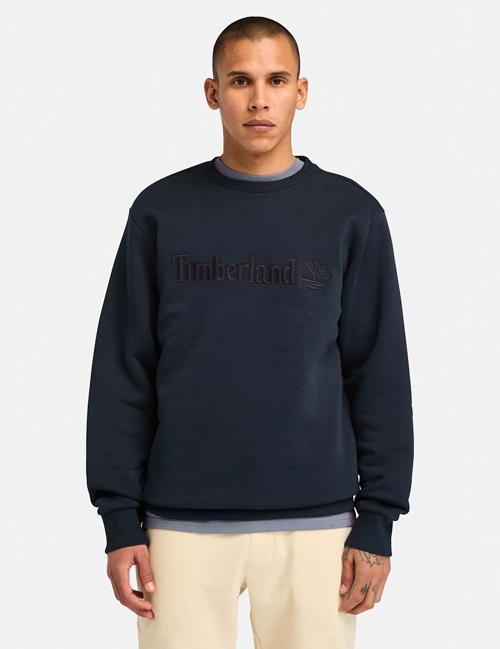 Timberland Men's Hampthon Cotton Rich Crew Neck Sweatshirt - M - Dark Navy