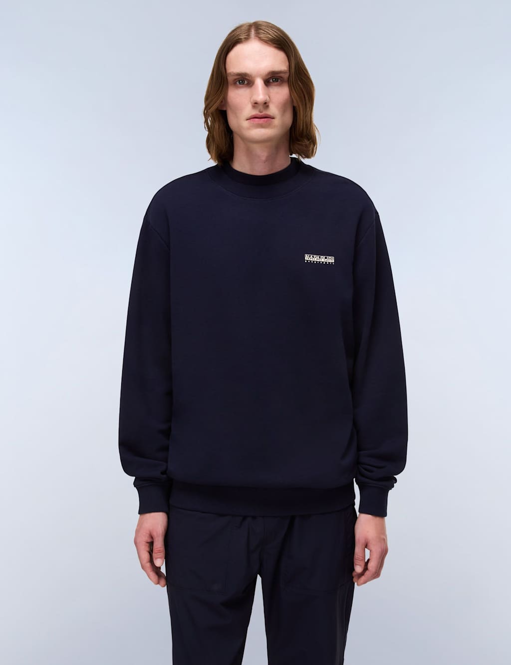 Napapijri Men's Small Box Pure Cotton Sweatshirt - 2XL - Dark Navy - Available at M&S