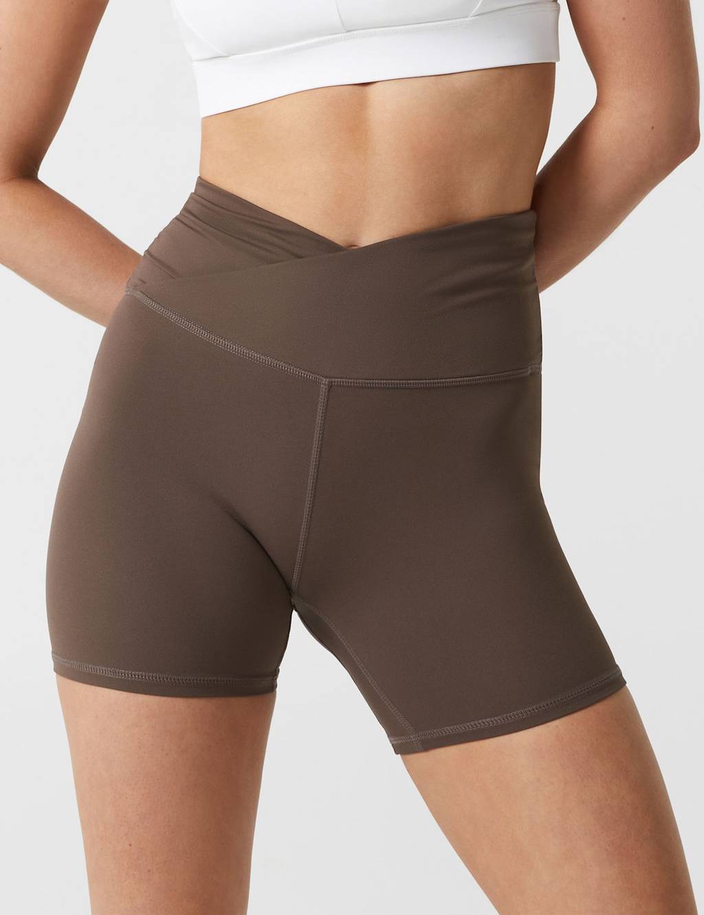 Lilybod Women's Addison Cloud Core Wrap Shorts - Small - Brown