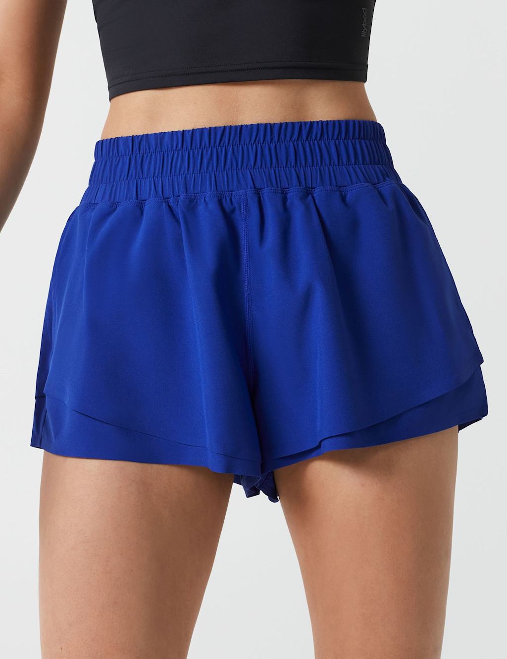 Lilybod Women's Sydney High Waisted Running Shorts - Small - Cobalt