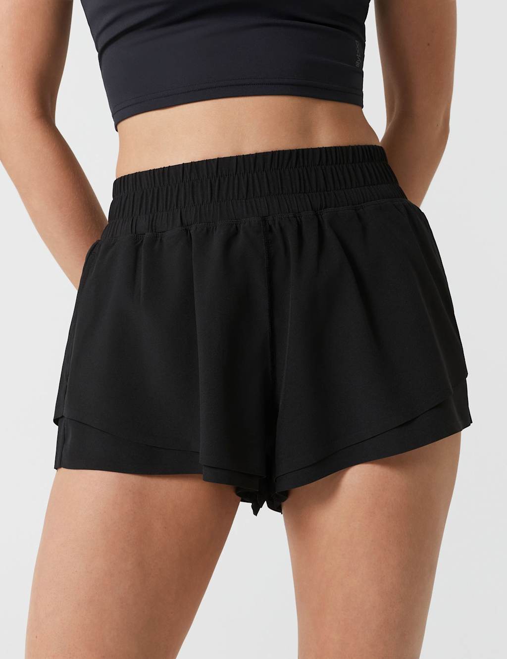 Lilybod Women's Sydney High Waisted Running Shorts - Small - Black