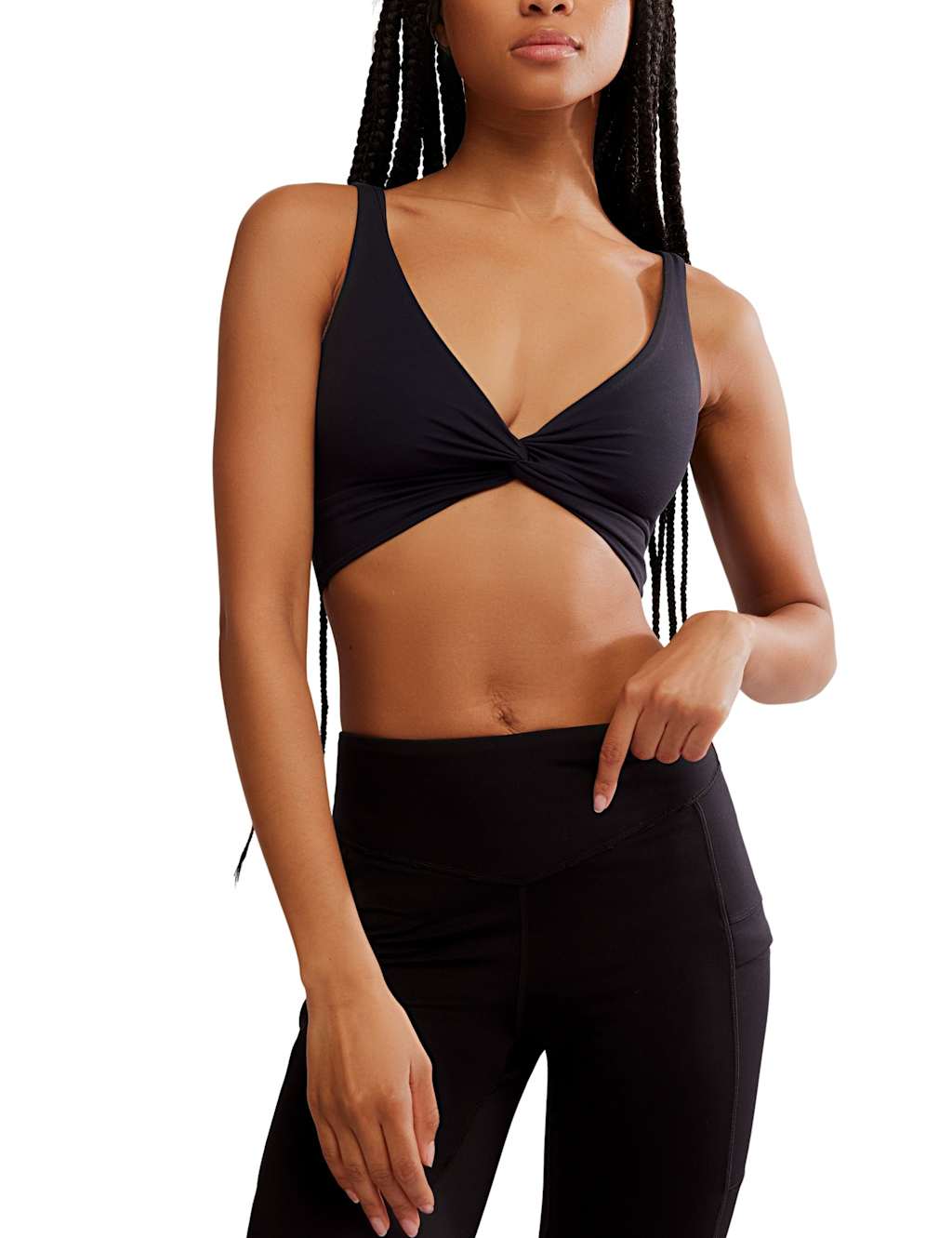 Fp Movement Women's Never Better Cotton Rich Non Wired Sports Bra - Small - Black
