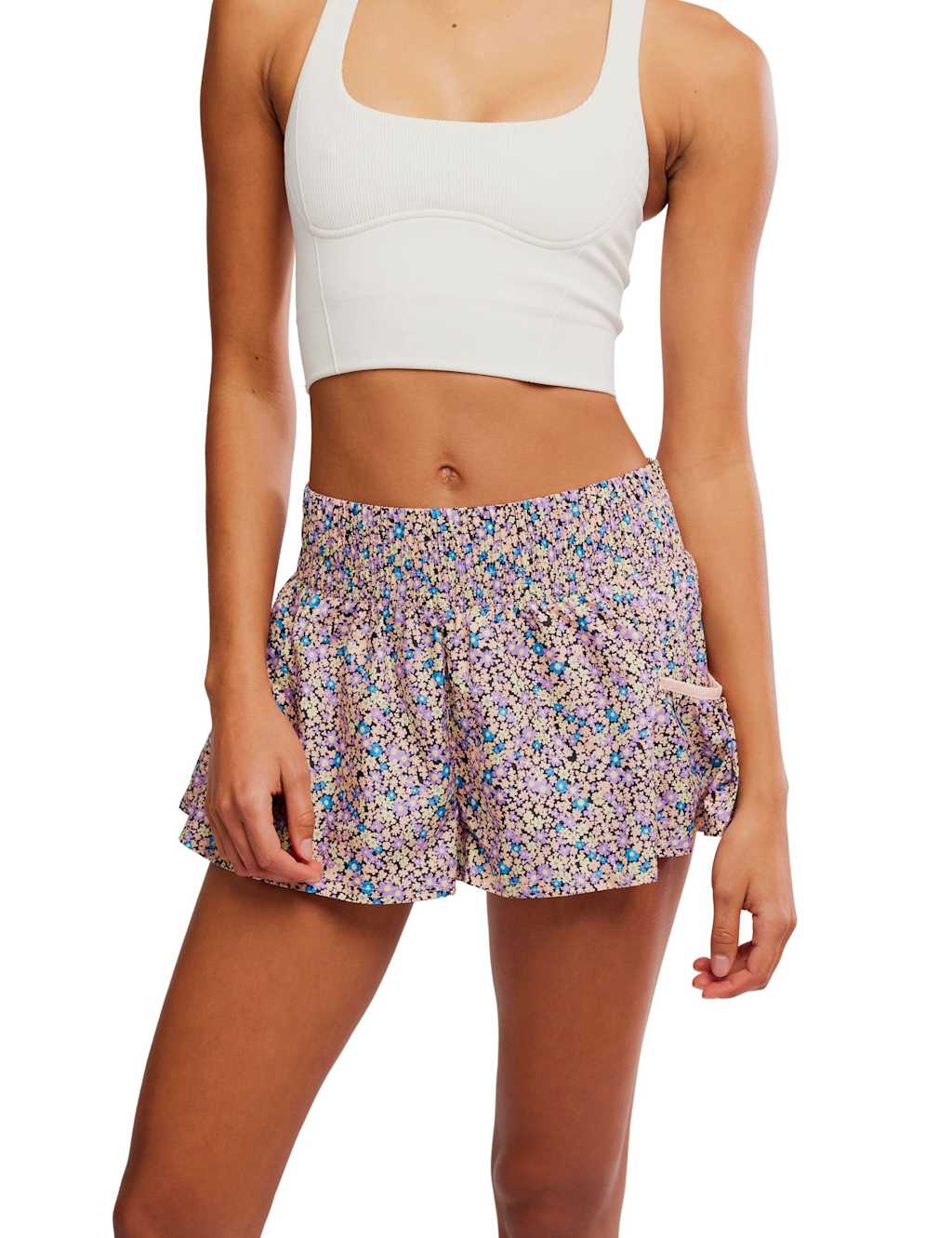 Fp Movement Women's Get Your Flirt On Gym Shorts - Large - Multi