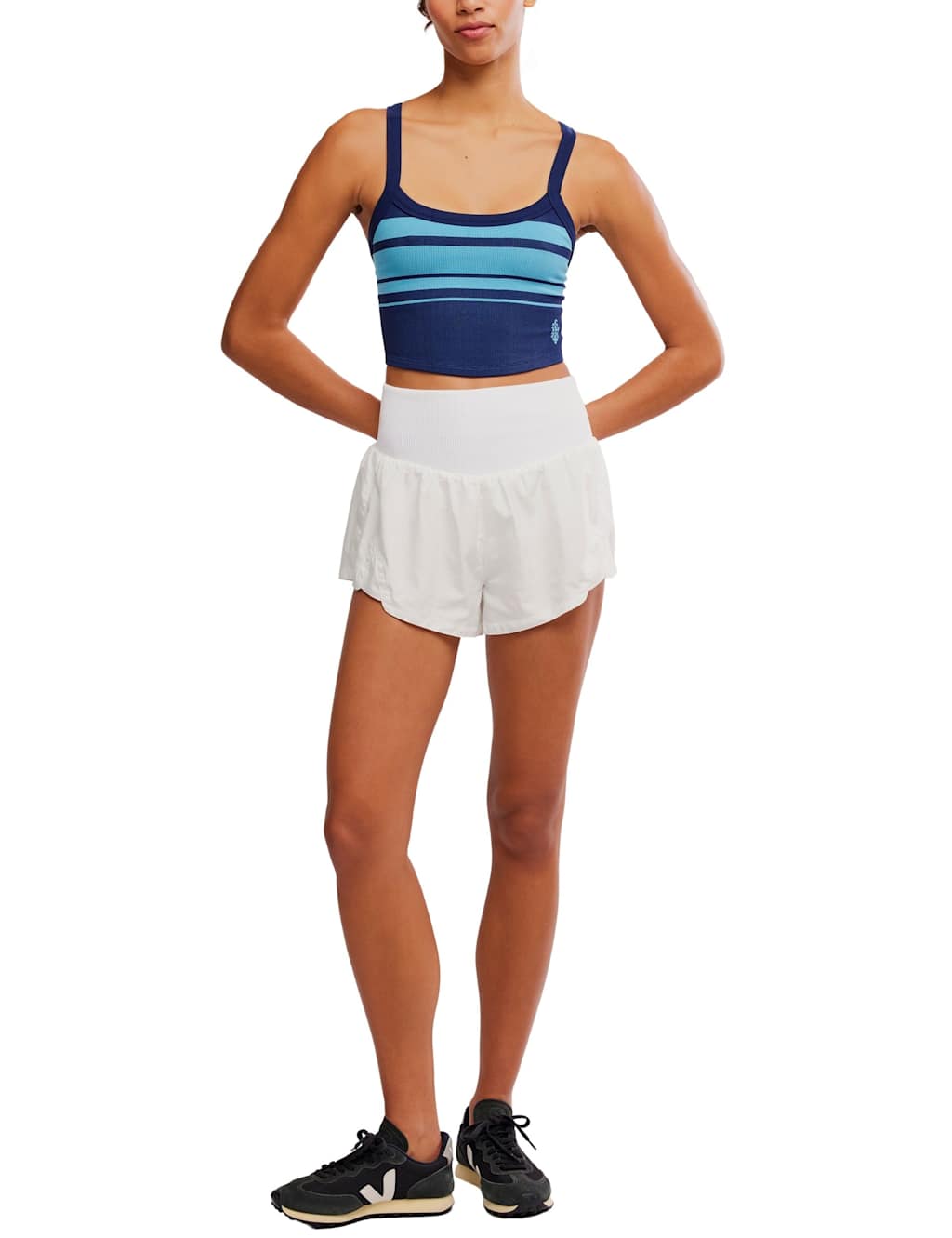 Fp Movement Women's All Clear Striped Vest Top - Medium-Large - Royal Blue