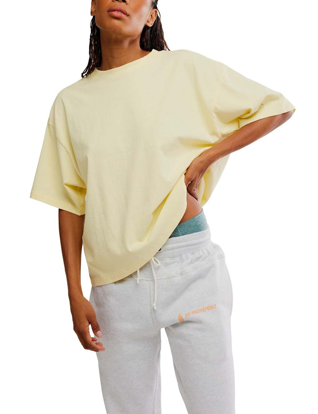 Fp Movement Women's Tackle Pure Cotton T-Shirt - Large - Lemon