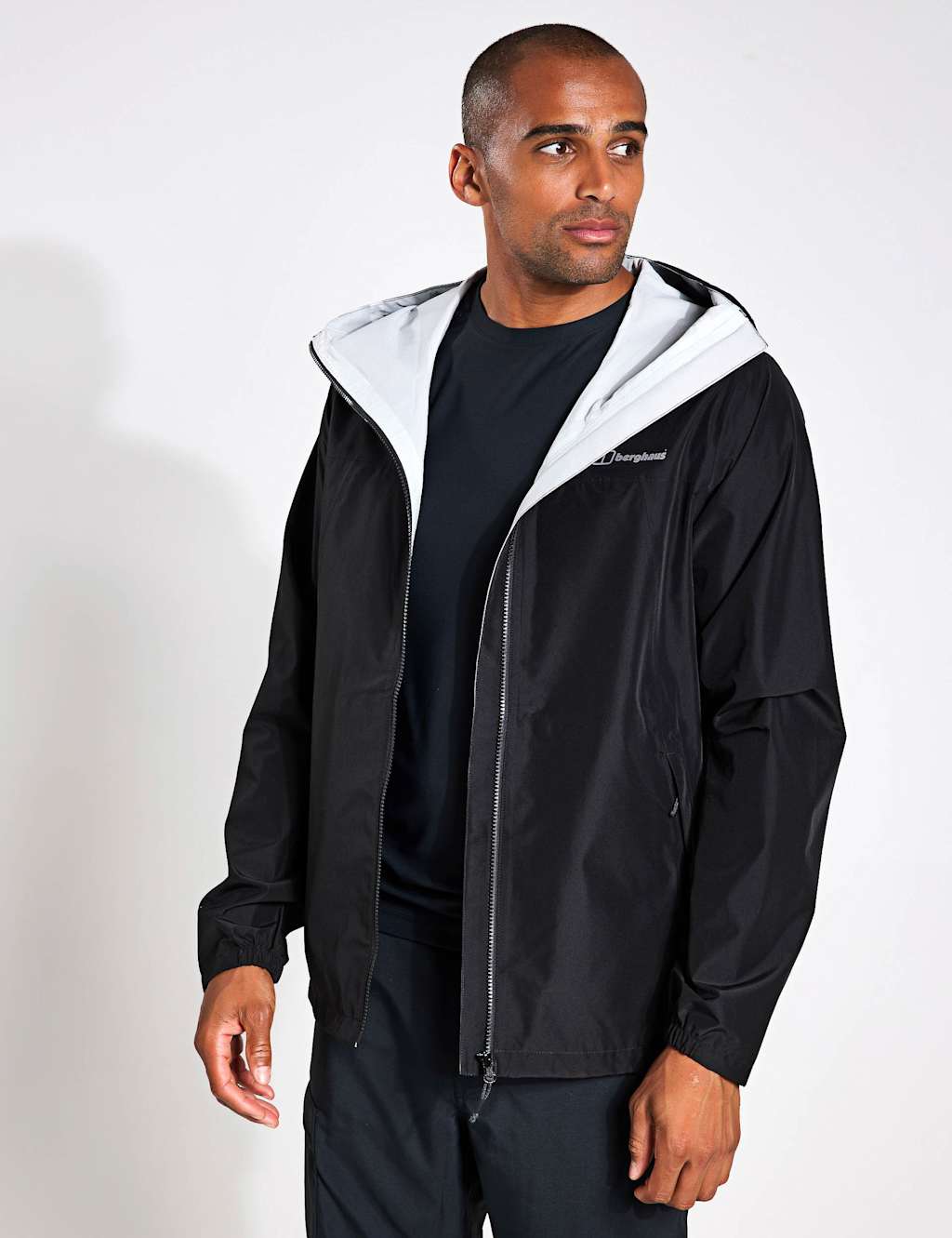 Berghaus Men's Deluge Pro 3.0 Waterproof Hooded Anorak - L - Black
