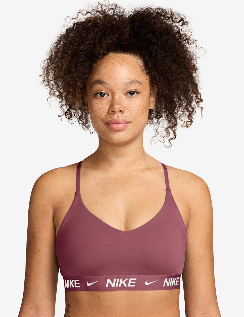 Nike Women's Indy Light Support Sports Bra - Small - Dusky Rose - Available at M&S