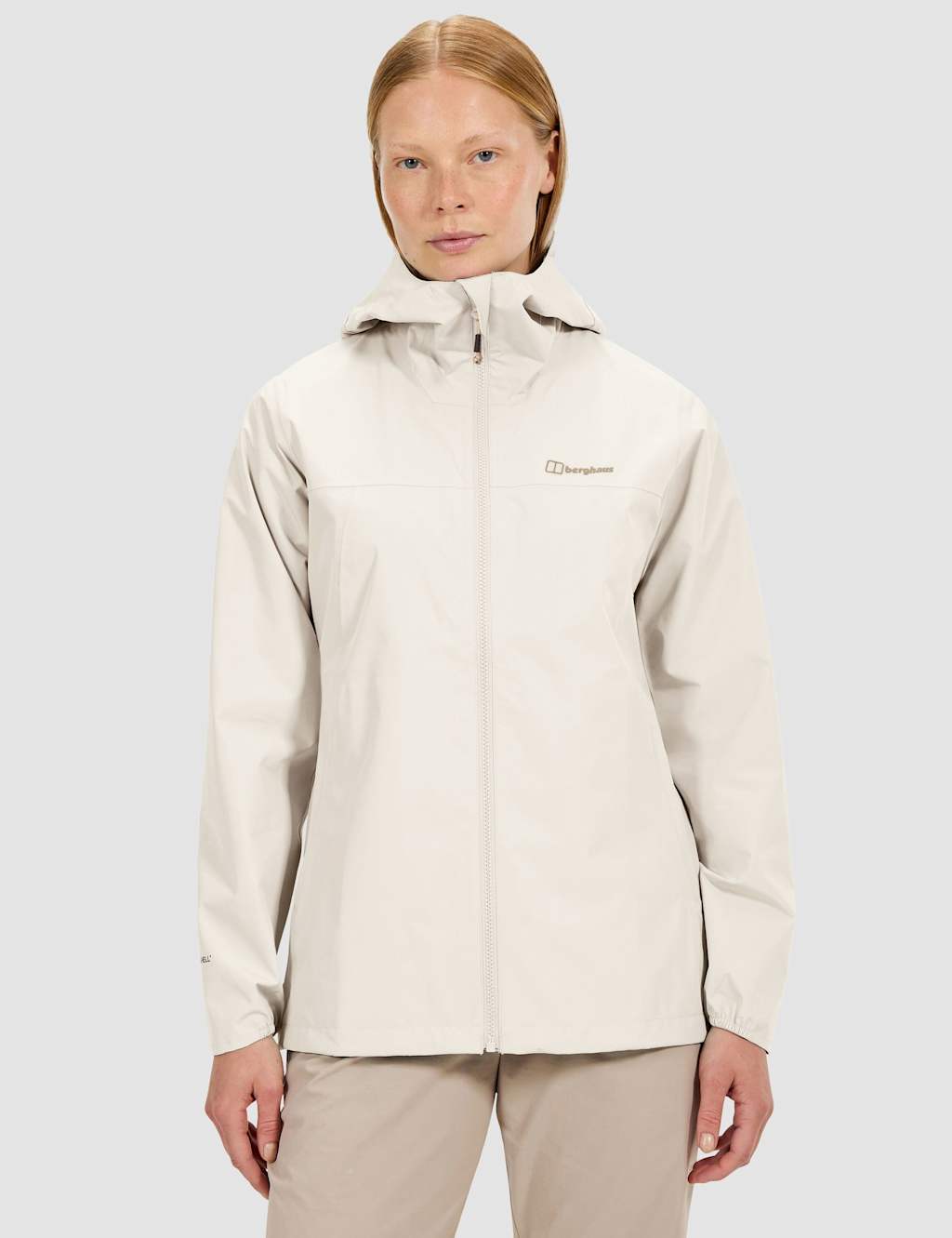 Berghaus Women's Deluge Pro 3.0 Waterproof Hooded Raincoat - 14 - Stone