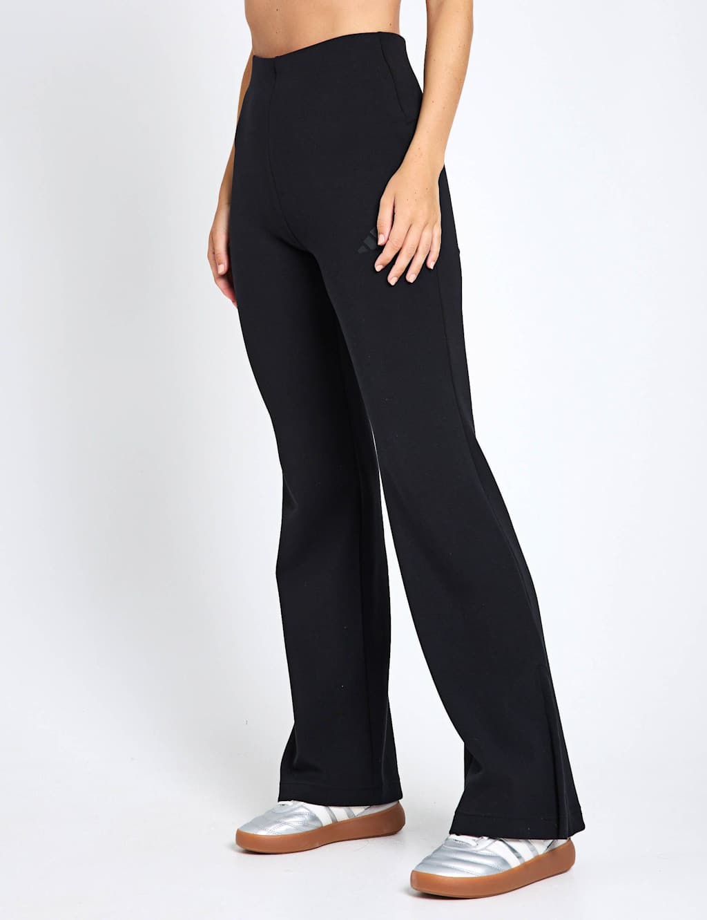 Adidas Women's Soft Lux Flared Joggers - Extra Small - Black