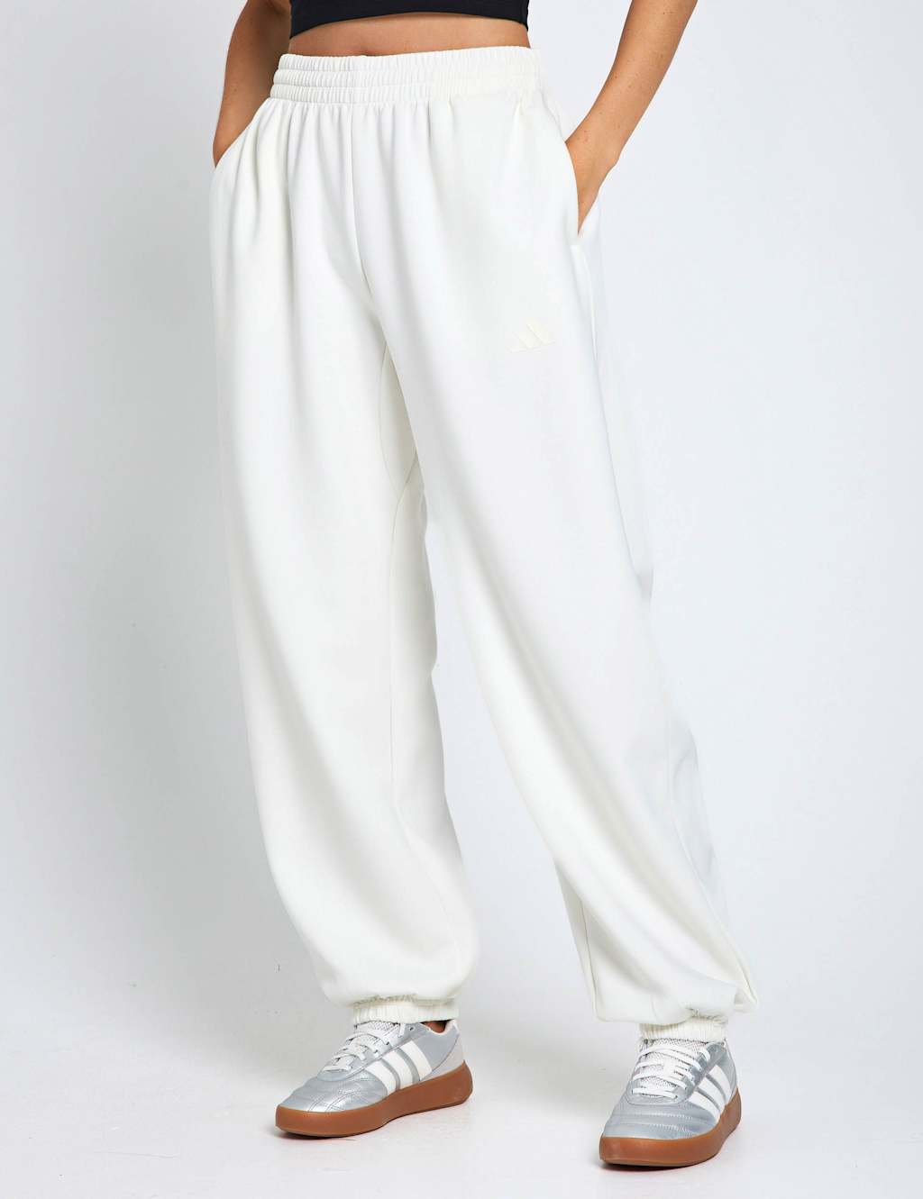 Adidas Women's Soft Lux Joggers - Extra Large - White